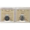 Image 1 : 1942 5¢ Nickel and 1946 ICCS MS64. Lot of 2 coins.