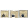 Image 1 : 1952 5¢, 1953 NSF FL & 1958 ICCS MS65. Lot of 3 coins.