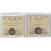 Image 1 : 1903 10¢ VG8 & 1908 EF45. Lot of 2 ICCS coins.