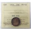 Image 1 : 1914 10¢ ICCS MS64.