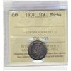 Image 1 : 1918 10¢ ICCS MS64.