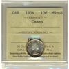 Image 1 : 1954 10¢ ICCS MS65 Cameo.