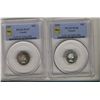 Image 1 : 1955 10¢ PL66 & 1957 PL67. Lot of 2 coins both PCGS graded.