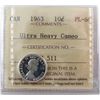 Image 1 : 1963 10¢ ICCS PL66 Ultra Heavy Cameo.