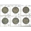 Image 1 : 1900 50¢, 1906, 1910, 1913, 1916 & 1934. Lot of 6 coins all Abt Fine. (PBA).