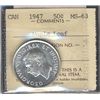 Image 1 : 1947 50¢ ML ICCS MS63.