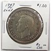 Image 1 : 1947 $1 Ptd Dbl HP EF lightly cleaned. (PBA).