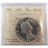 Image 1 : 1955 $1 ICCS PL66 Heavy Cameo.