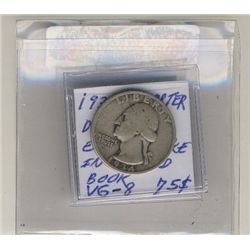 USA 1934 25¢ Double Die. Vg to Fine in grade.