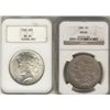 Image 1 : USA 1886 $1 MS65. & 1922 MS62 both NGC graded. Lot of 2 coins.