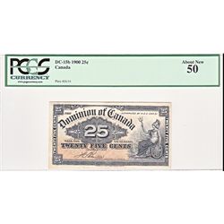 1900 25¢ DC-15b PCGS AU50.
