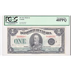 1923 $1 DC-25o #E6408287 PCGS EF40PPQ.
