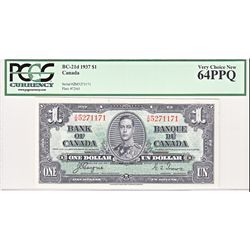 1937 $1 BC-21d #ZM5271171 PCGS CH UNC64PPQ.