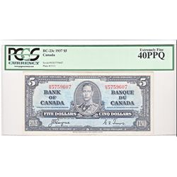 1937 $5 BC-23c #HS5759607 PCGS EF40PPQ.
