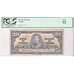 1937 $20 BC-25a #AE1111573 PCGS F12.