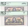 Image 1 : 1937 $20 BC-25b & BC-25c PCGS VF35. Lot of 2 notes.