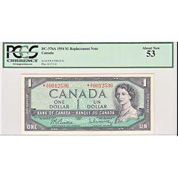 1954 $1 BC-37bA #*AY0012536 PCGS AU53.