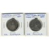 Image 1 : Tokens, includes 1885 Montreal Winter Carnival Ice Palace & Ice Condora medallions. Lot of 2 pcs.