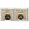 Image 1 : Test Token CH# TT-100,14 & TT-200,17 ICCS MS66. Lot of 2 coins.