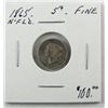 Image 1 : Nfld 1865 5¢ Fine. (PBA).