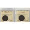 Image 1 : 1858 1¢ & 1859 N9 ICCS F12. Lot of 2 coins.