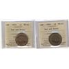 Image 1 : 1903 & 1912 1¢ ICCS MS63RB. Lot of 2 coins.