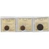 Image 1 : 1907H 1¢, 1921 & 1928 ICCS AU55. Lot of 3 coins.