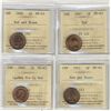 Image 1 : 1940(2) 1¢, 1942 & 1965 LgBds Ptd ICCS MS63RD and RB. Lot of 4 coins.