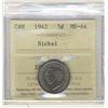 Image 1 : 1942 5¢ Nickel ICCS MS64.