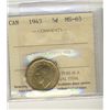 Image 1 : 1943 5¢ Tombac ICCS MS65.