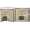 Image 1 : 1955 5¢ Cameo & 1957 ICCS PL66. Lot of 2 coins.