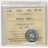 Image 1 : 1963 10¢ ICCS MS66 Heavy Cameo.