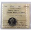 Image 1 : 1969 10¢ SmDt ICCS SP65 Ultra Heavy Cameo.