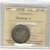 Image 1 : 1872H 25¢ Obv 2 ICCS VF30.