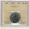 Image 1 : 1995 25¢ ICCS MS66.