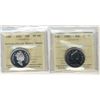 Image 1 : 1984 50¢ SP68 & 2001 PF68. Lot of 2 coins both ICCS graded.