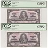 Image 1 : 1937 $10 BC-24c #MT1897815/7816 PCGS CH UNC64PPQ.  Lot of 2 consecutive notes.