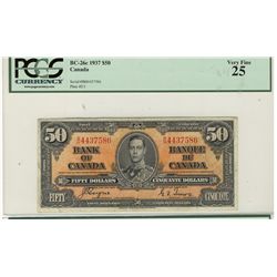 1937 $50 BC-26c #BH4437586 PCGS VF25.
