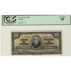 1937 $100 BC-27b #BJ1021302 PCGS VF30.