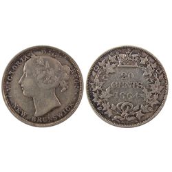 N.B. 1864 20¢ Abt VF.   (PBA)
