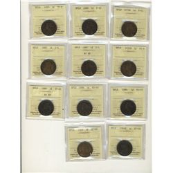 Nfld 1872H 1¢, 1888 F12, 1873, 1876H VG8, 1880 ROED G4, 1885 G6, 1890, 1896 VG10, 1880 ROED VF20, 19