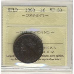 Nfld 1888 1¢ ICCS VF30.  Key date.