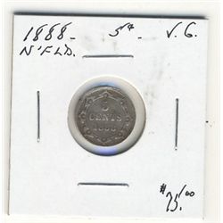 Nfld 1888 5¢ VG.   (PBA)  Key date.