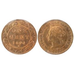 1890H 1¢ ICCS MS64RD. Full PQ+ 100% red issue.