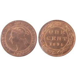 1895 1¢ ICCS MS64RD.  95% wine red issue.