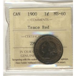 1900 1¢ ICCS MS60 Trace red.  Key issue.