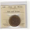 Image 1 : 1912 1¢ ICCS MS63RB.