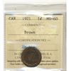 Image 1 : 1921 1¢ ICCS MS60BN.