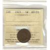Image 1 : 1923 1¢ ICCS AU55. With trace red on obv.