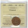 Image 1 : 1923 1¢ ICCS AU55.  Bright red designated cleaned.